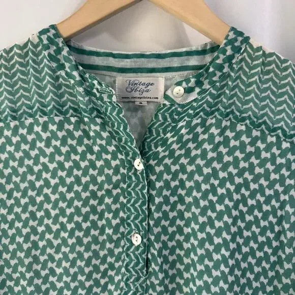 Vintage Ibiza Long Sleeve Cotton Maxi Dress Small Peasant Boho Trad Cottage core - Picture 11 of 11